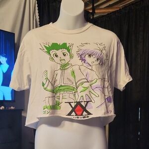 Hunter Kids Anime Graphic Tee - White and Green